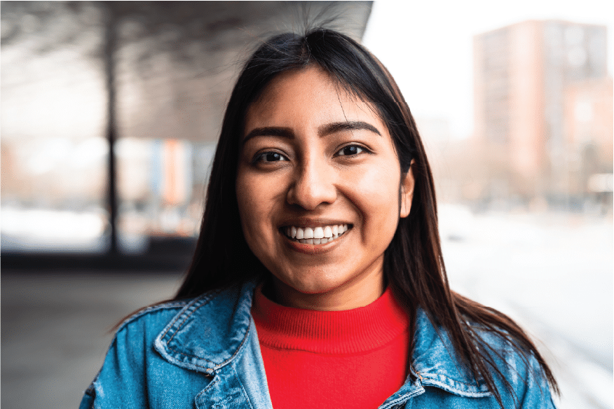 Young woman smiling