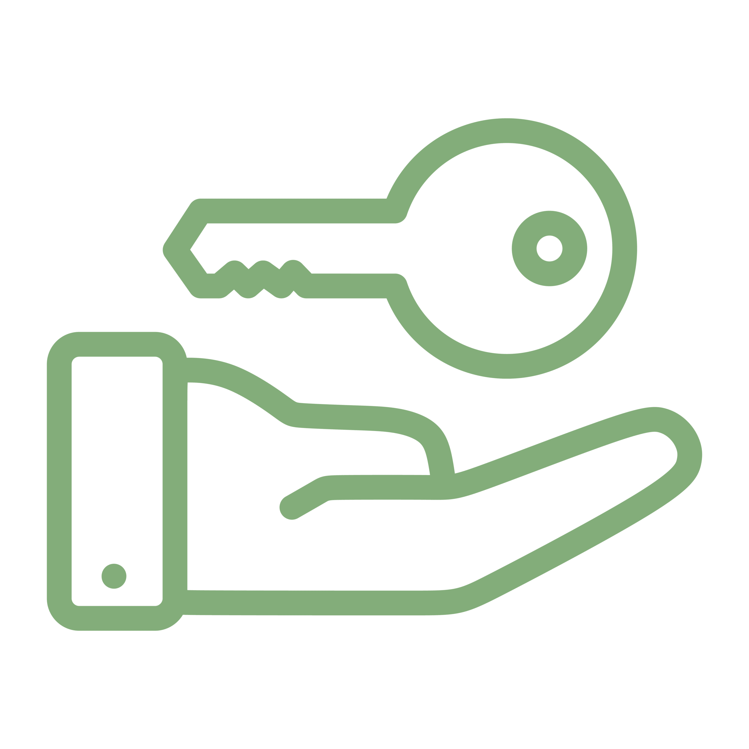 Hand with key icon
