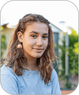 A girl on hero section