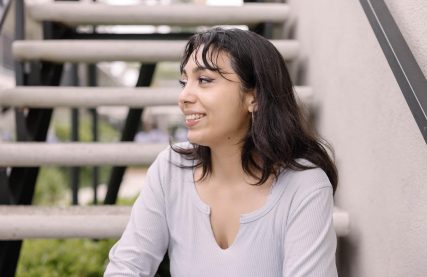young woman who received survivor support services